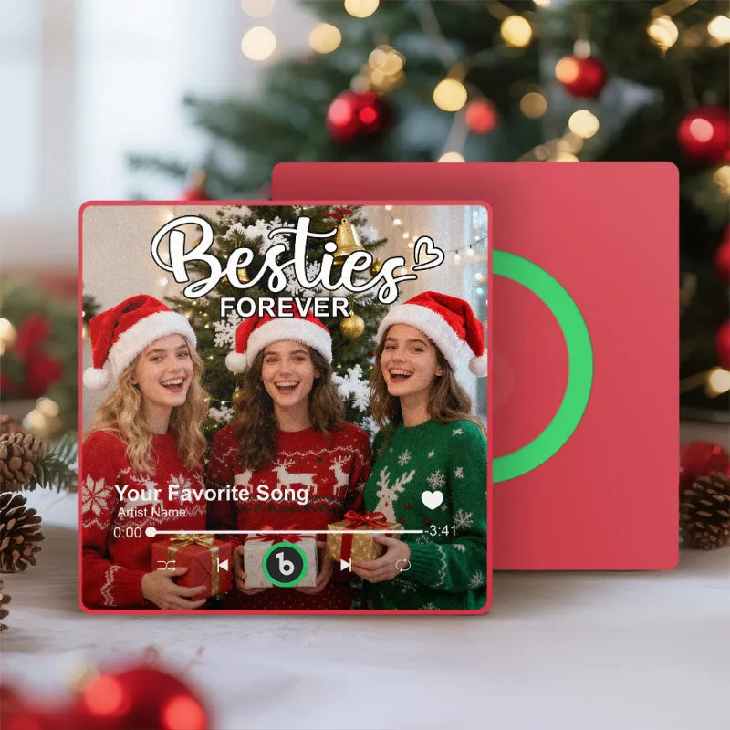 FridgeBeats Framed 4.0 Custom Besties Forever Song Magnet Heartfelt Christmas Gift For Best Friends
