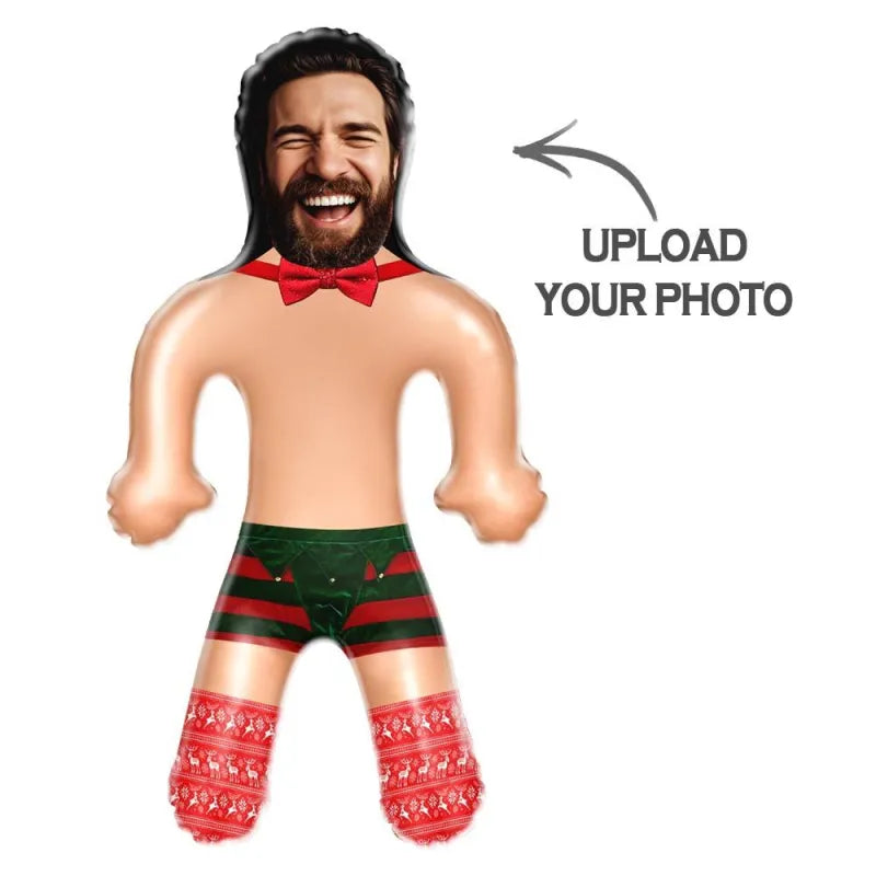 Custom Face Christmas Theme Blow Up Dolls Funny Inflatable Balloon
