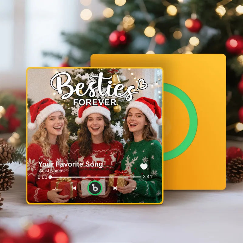 FridgeBeats Framed 4.0 Custom Besties Forever Song Magnet Heartfelt Christmas Gift For Best Friends