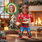 Custom Face Reindeer Christmas Jumpe Blow Up Dolls Funny Inflatable Balloon