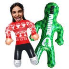 Custom Face Red Christmas Jumper Blow Up Dolls Funny Inflatable Balloon