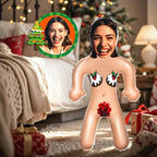 Custom Face Sexy Christmas Women Blow Up Dolls Funny Inflatable Balloon