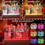 Personalized Photo Shape 3D LED Light Christmas Gift For Family Members