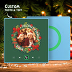 FridgeBeats Framed Personalized Christmas Wreath Family Photo