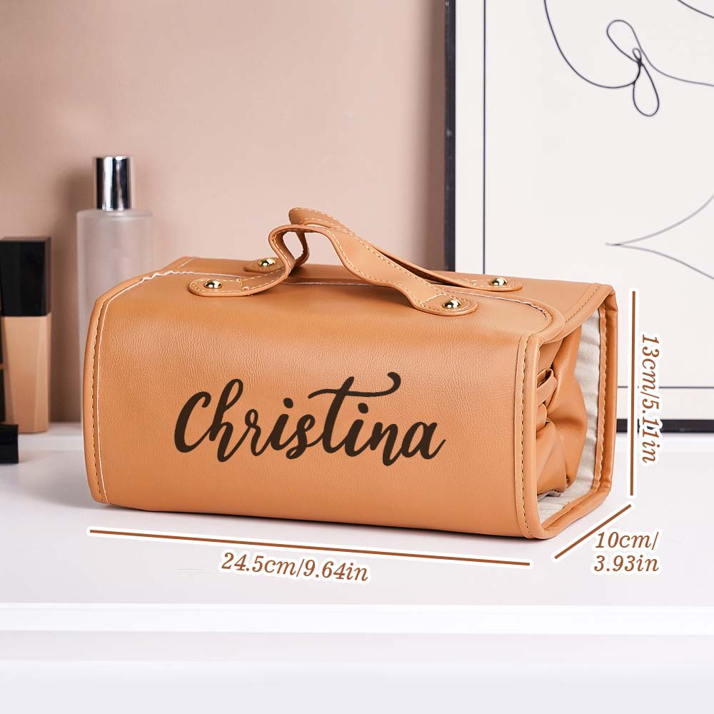 Personalized Name Makeup Bag Custom Cosmetic Storage Pouch Gift