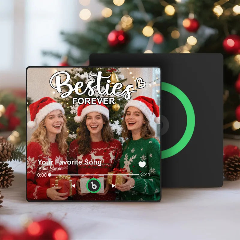 FridgeBeats Framed 4.0 Custom Besties Forever Song Magnet Heartfelt Christmas Gift For Best Friends