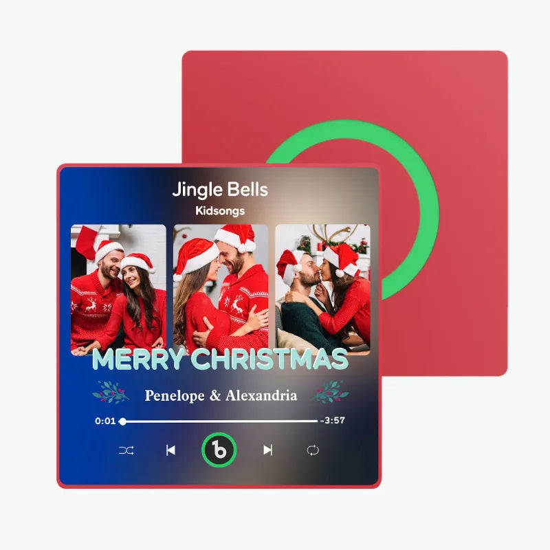 FridgeBeats Framed 4.0 Custom 3 Photos Music Fridge Magnet