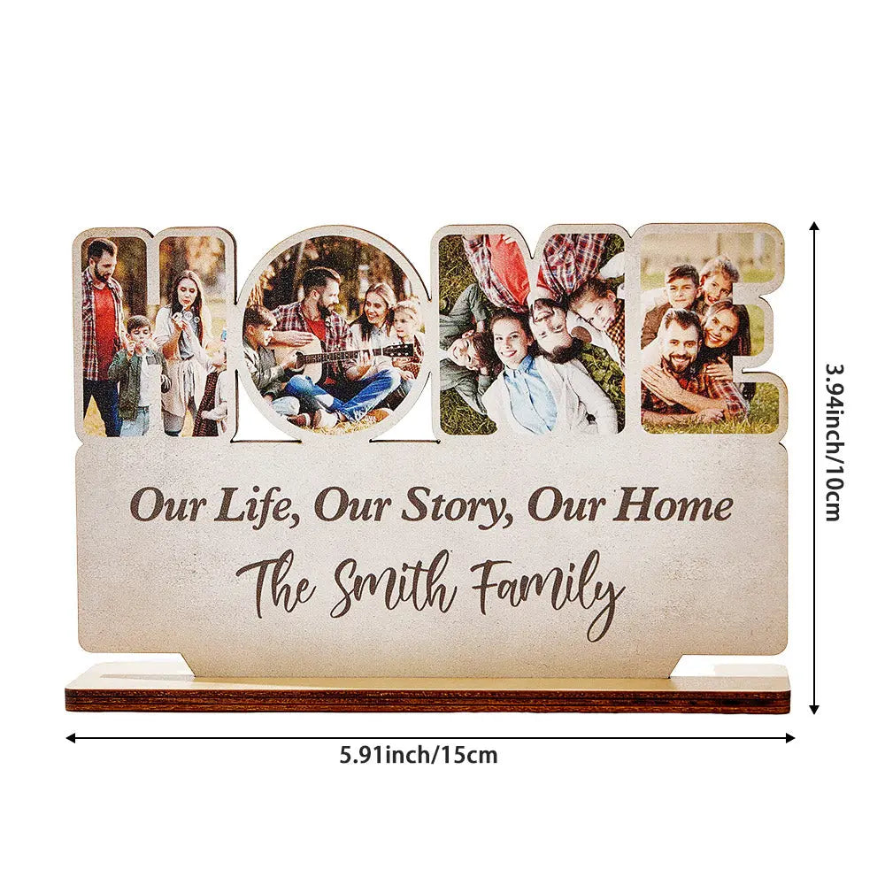 Personalized Home Wooden Plaque Custom Photo Home Sign Home Decoration Gift