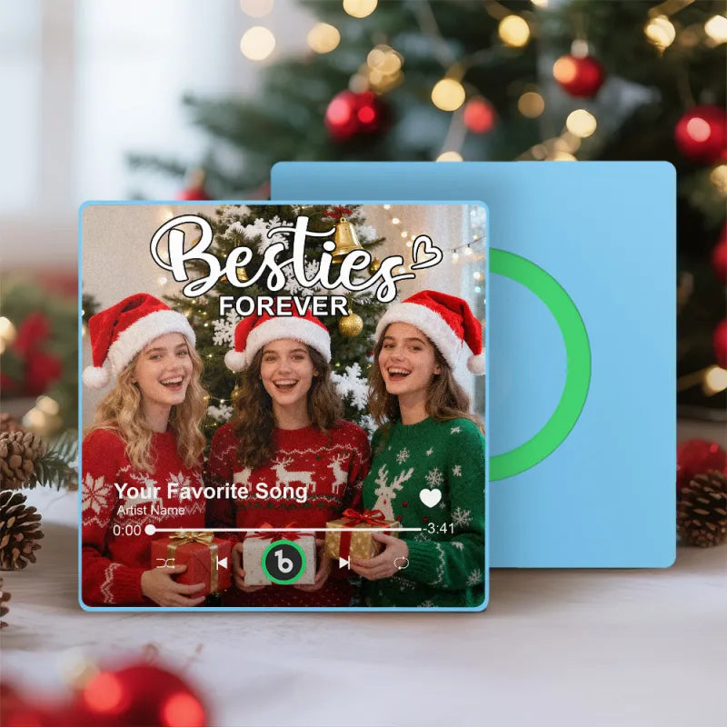 FridgeBeats Framed 4.0 Custom Besties Forever Song Magnet Heartfelt Christmas Gift For Best Friends