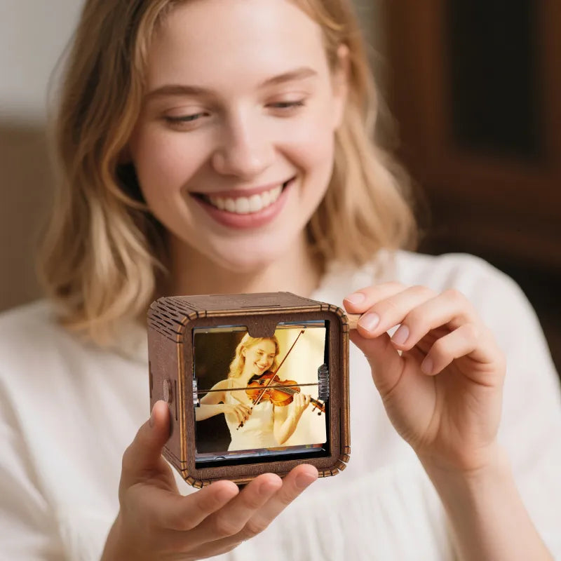 Custom 8/16 Photos Music Flipbook Frame with Light Unique Mother's Day Gifts