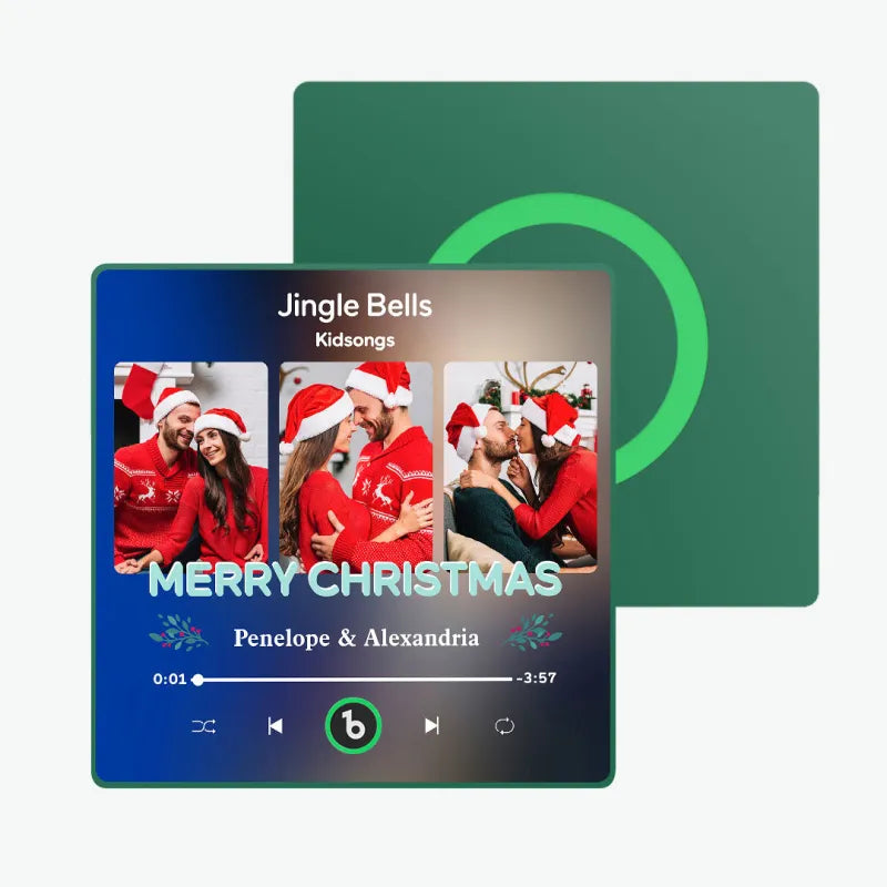 FridgeBeats Framed 4.0 Custom 3 Photos Music Fridge Magnet