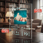 Personalized Baby Birth Stats Acrylic Plaque Custom Photo Newborn Keepsake Gift