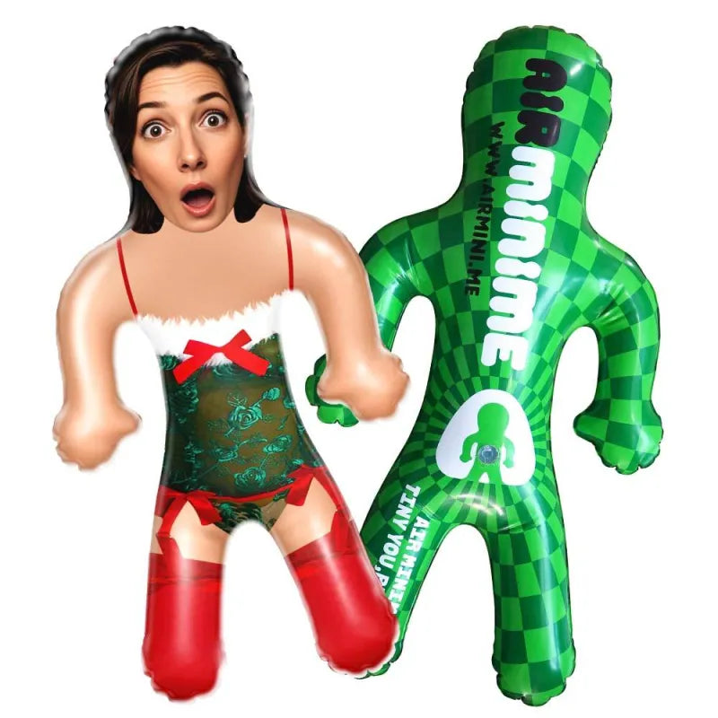 Custom Face Christmas Lingerie Blow Up Dolls Funny Inflatable Balloon