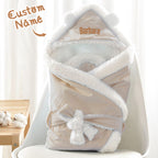 Personalized Baby Swaddle Blanket with Embroidered Name Sleeping Bag for Newborns and Infants