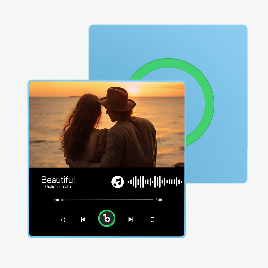 FridgeBeats Framed Custom Music Fridge Magnet Album Fridge Magnet Anniversary Gifts