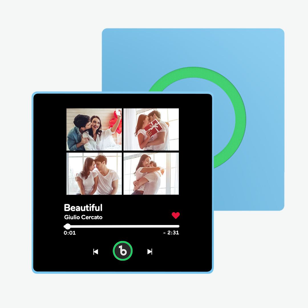 FridgeBeats Framed Custom Music Fridge Magnet 4 Photos with Frame New 4.0 Upgrade Colorful Album Fridge Magnet Gifts for Girlfriend