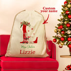 Personalised Santa Sack Christmas Gift Bag with Drawstring