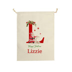 Personalised Santa Sack Christmas Gift Bag with Drawstring
