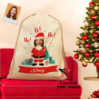 Personalised Santa Sack Large Christmas Gift Bag with Drawstring