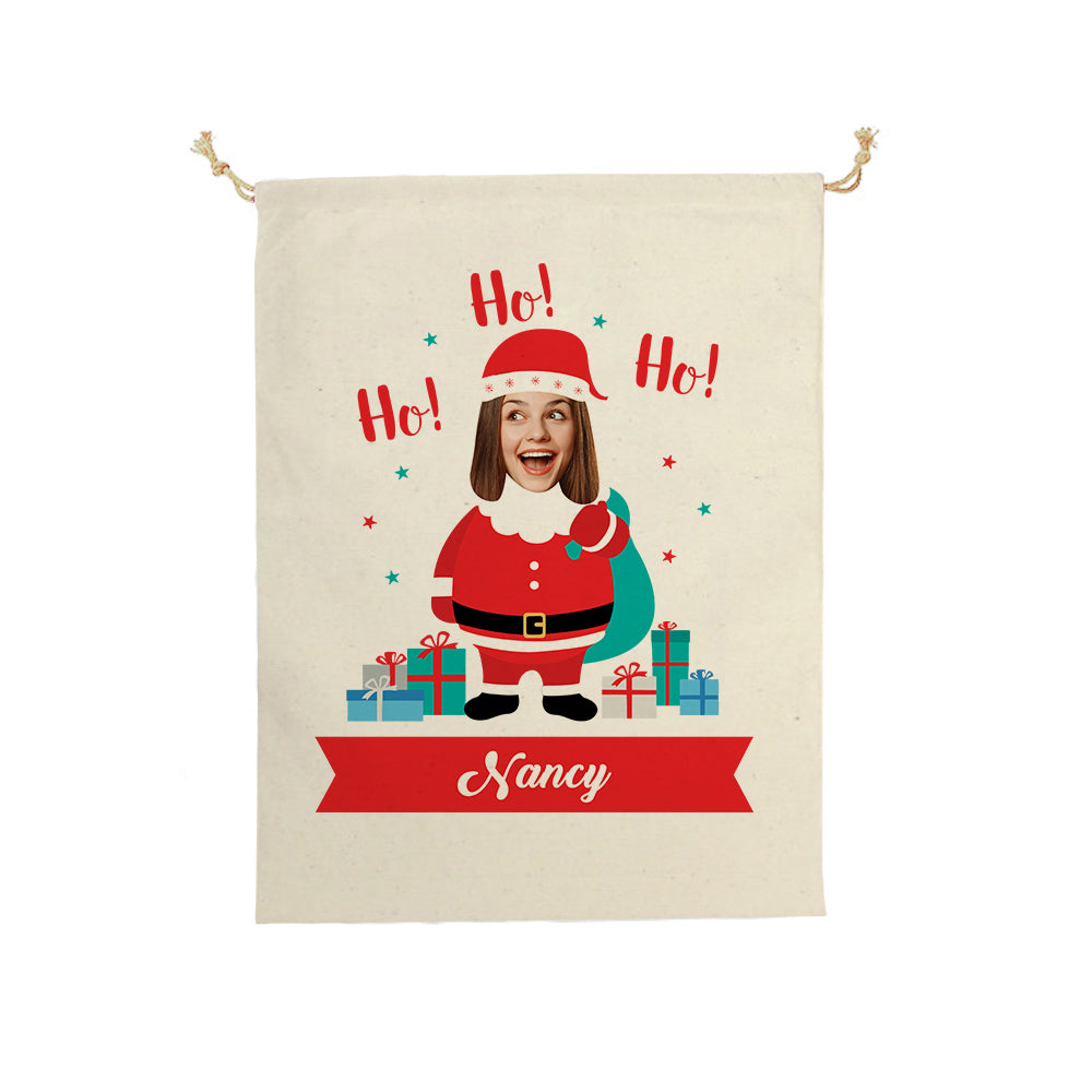 Personalised Santa Sack Large Christmas Gift Bag with Drawstring