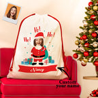 Personalised Santa Sack Large Christmas Gift Bag with Drawstring