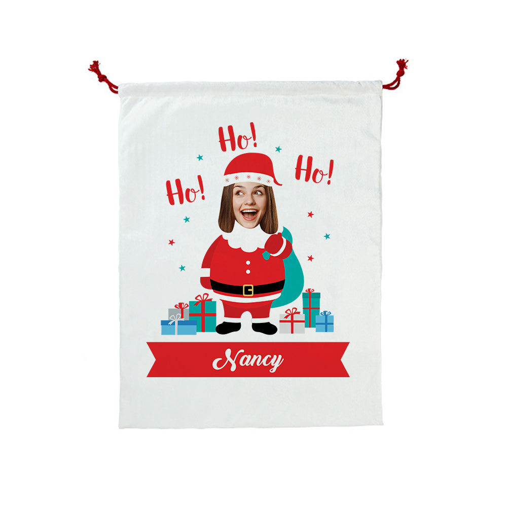 Personalised Santa Sack Large Christmas Gift Bag with Drawstring