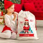 Personalised Santa Sack Large Christmas Gift Bag with Drawstring