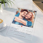 Personalised Photo Acrylic Plaque Custom Name Anniversary Gift for Love