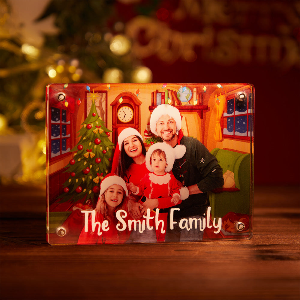 Custom Christmas Acrylic Ornaments Personalized Engraved Photo