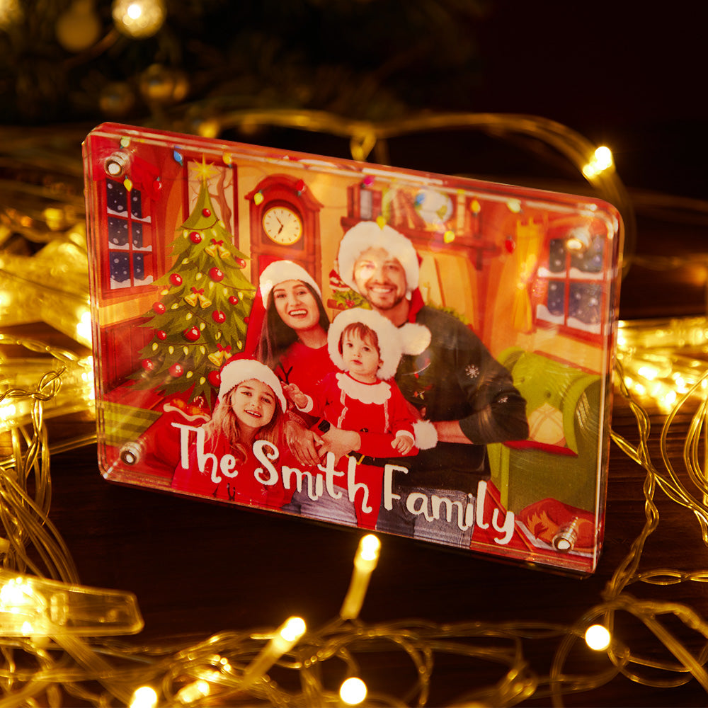 Custom Christmas Acrylic Ornaments Personalized Engraved Photo