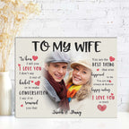 To My Wife Custom Photo Frame Personalised Decor Couples Gift