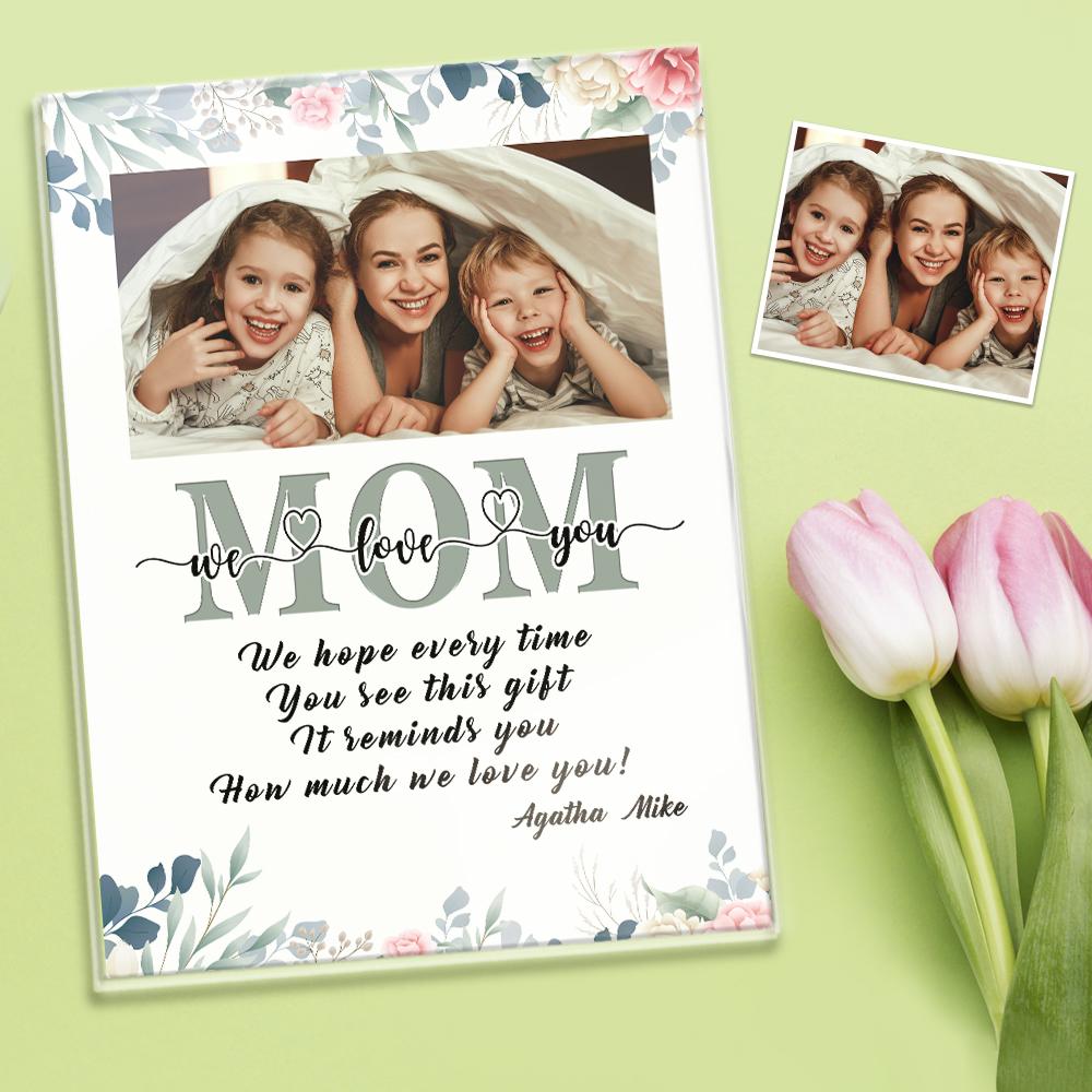 Mother's Day Custom Photo Plaque Gift With Your Name - It Reminds How Much We Love You