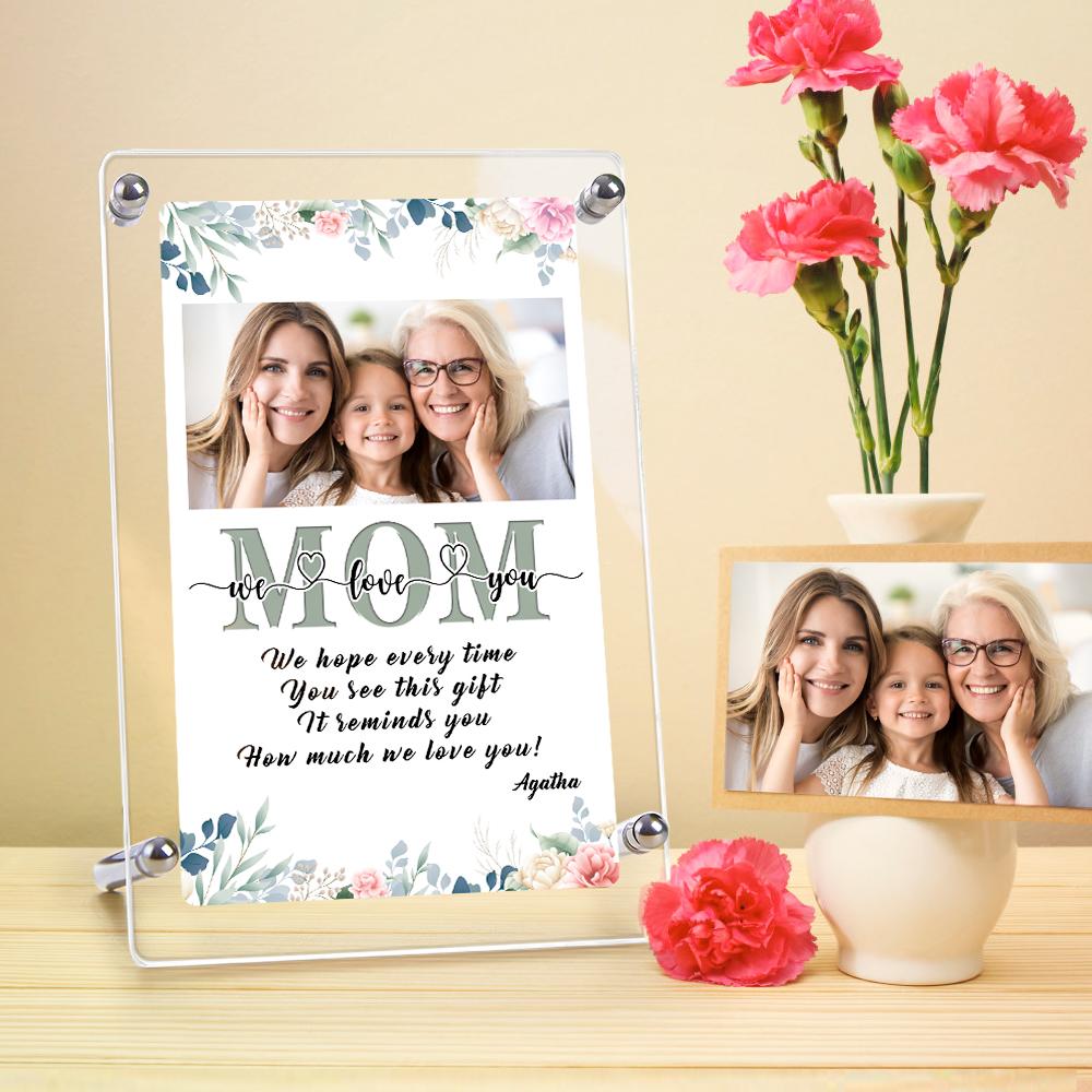 Mother's Day Custom Photo Plaque Gift With Your Name - It Reminds How Much We Love You