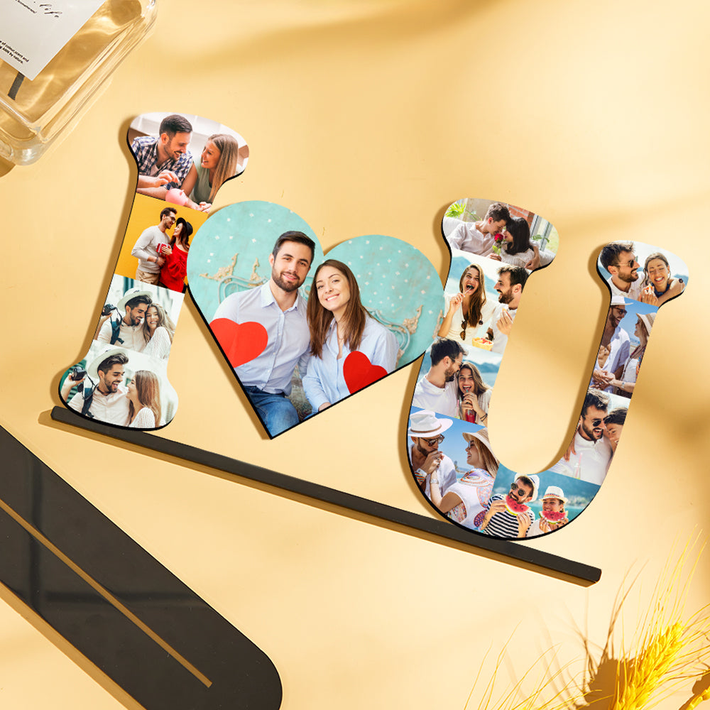 Custom Photo Ornaments Creative I Love U Commemorate Home Gifts