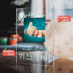 Personalized Baby Birth Stats Acrylic Plaque Custom Photo Newborn Keepsake Gift