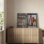 Birthday Gifts for Her Custom Photo Printed Canvas Wall Decor All of Me Loves All of You