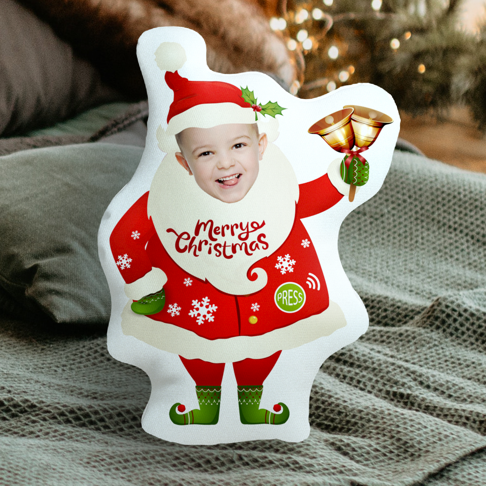 Christmas Minime Gift Custom Christmas Minime Throw Pillow Merry Christmas Doll