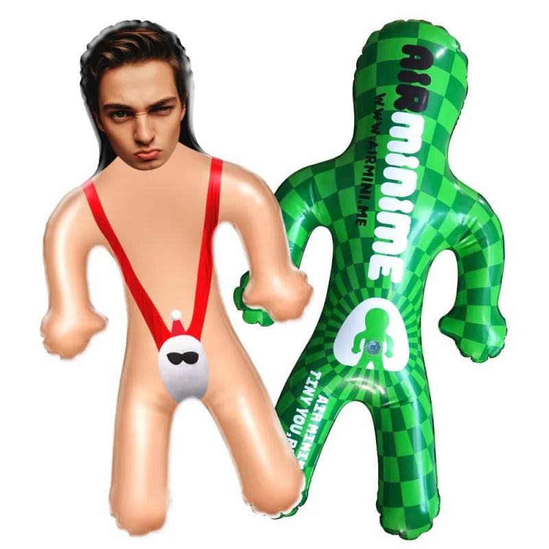 Custom Face Sexy Santa Mankini Blow Up Dolls Funny Inflatable Balloon