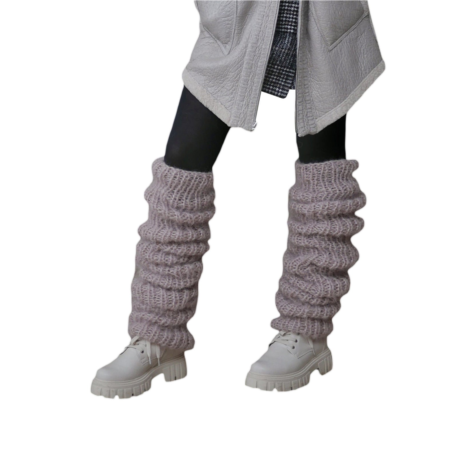 Mohair Long Tube Pile Style Foot Casual Knitted Bunching Socks