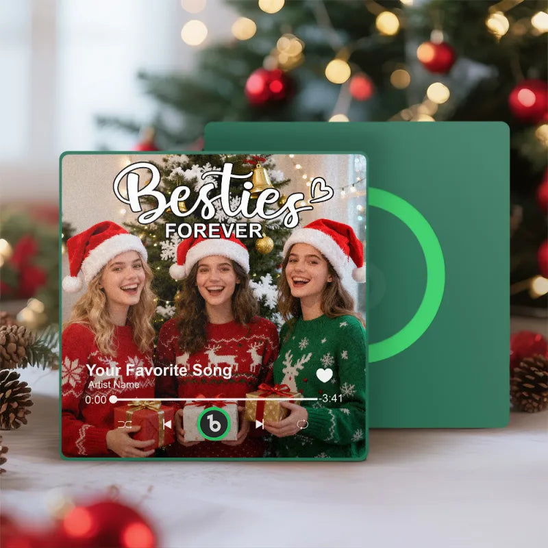 FridgeBeats Framed 4.0 Custom Besties Forever Song Magnet Heartfelt Christmas Gift For Best Friends