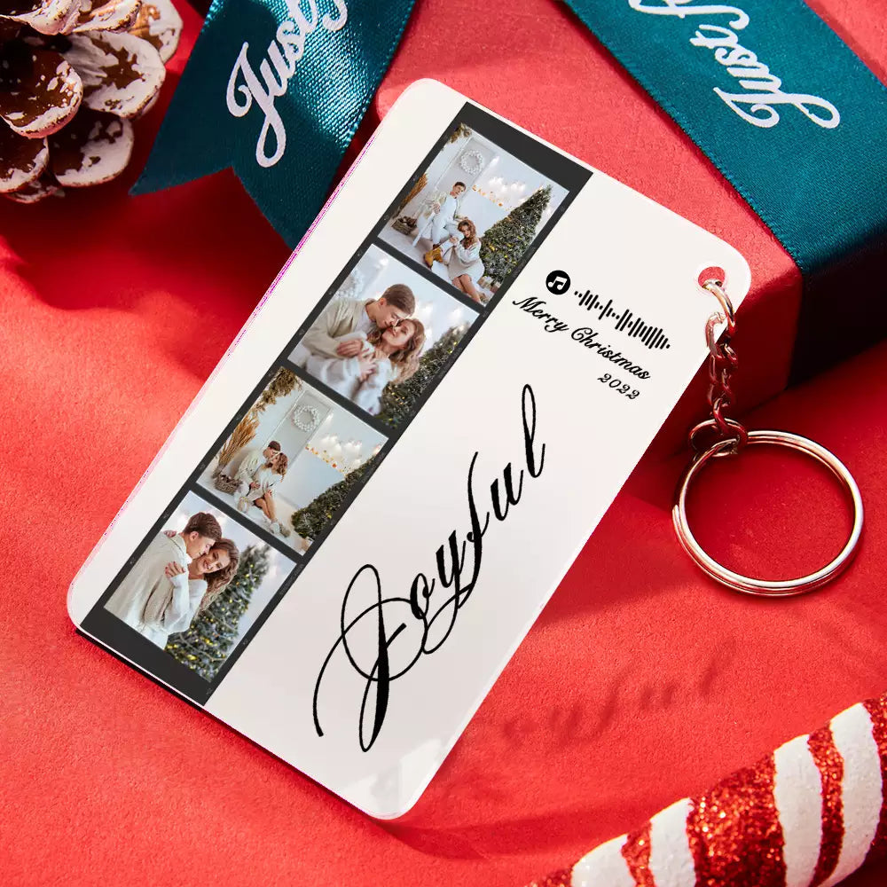 Christmas Gift Custom Glass Code Filmstrip Plaque/Keychain Four Colors Available