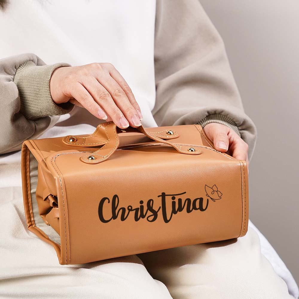 Personalized Name Makeup Bag Custom Cosmetic Storage Pouch Gift