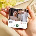 FridgeBeats Custom Photo and Text Music Keychain Music Box Bag Charm