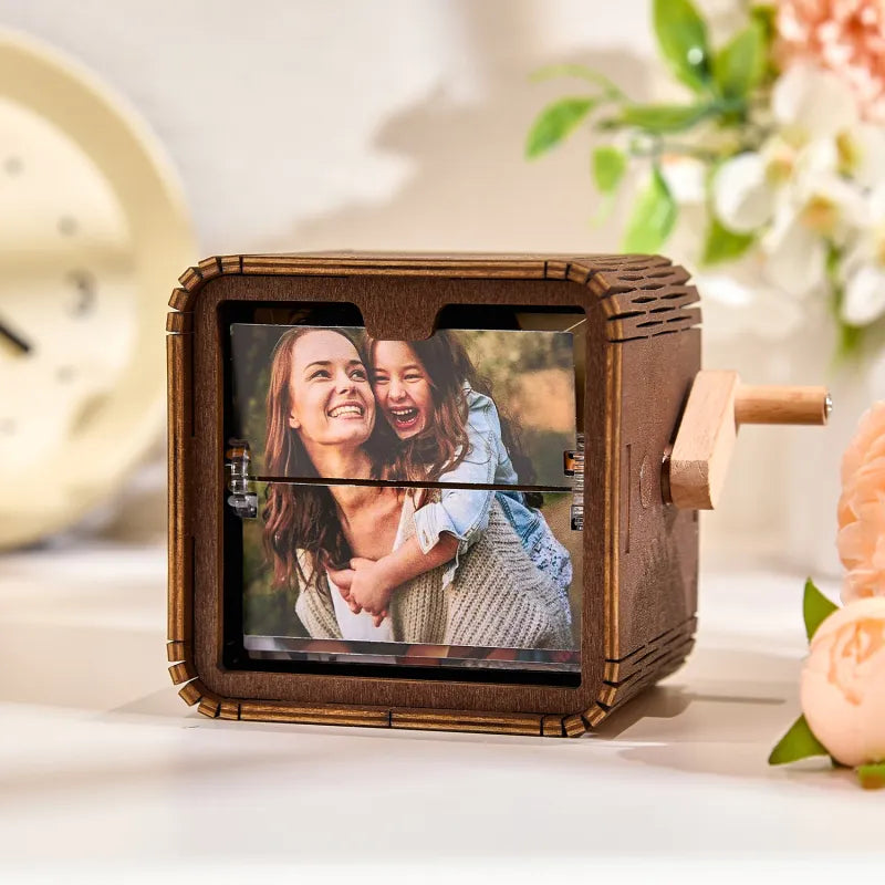 Custom 8/16 Photos Music Flipbook Frame with Light Unique Mother's Day Gifts