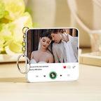 FridgeBeats Custom Photo and Text Music Keychain Music Box Bag Charm